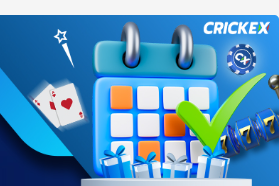 Crickex Daily Login Bonus - Ear Weakly up to 888 INR!