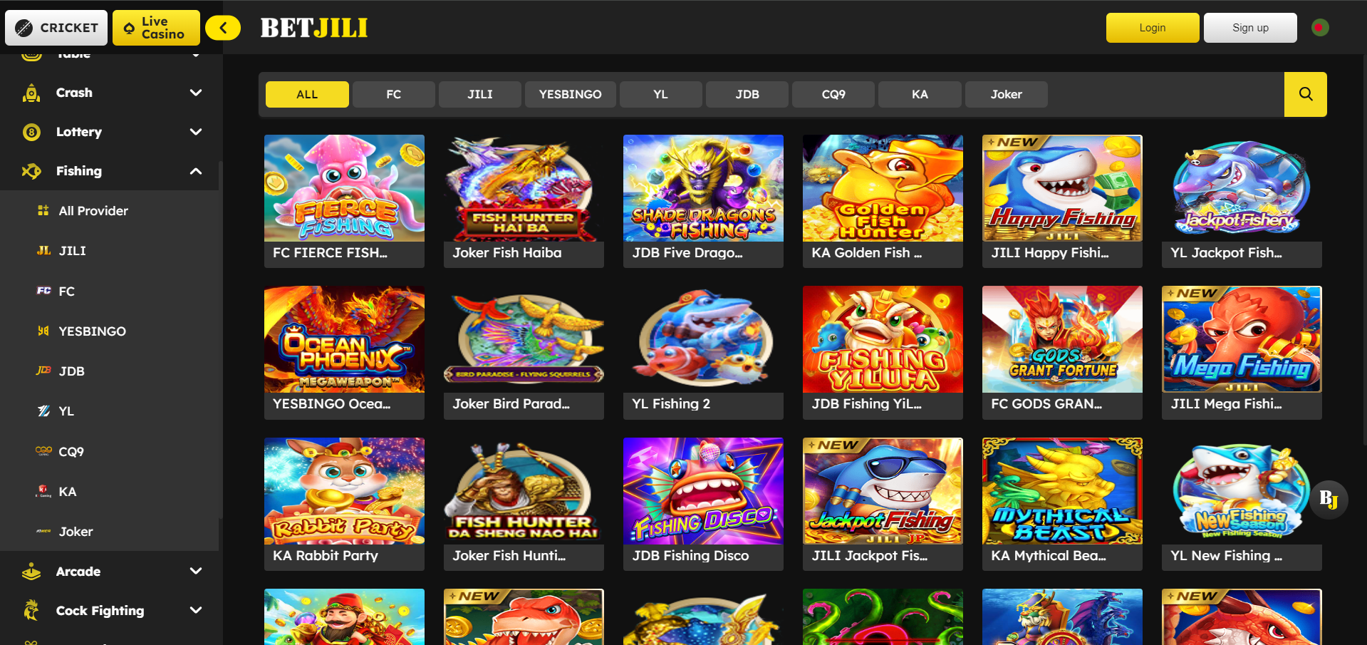 Betjili Fishing games Fishing games on Betjili
