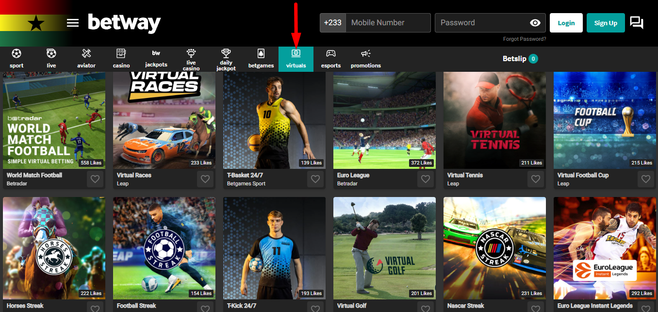 Betway Ghana Virtual Betway Ghana Virtual Games