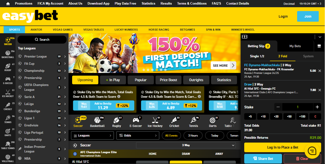 Easybet Homepage Banner